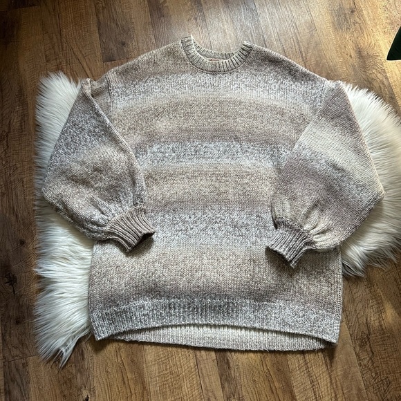 SHOW ME YOUR MUMU Timothy Tunic Sweater Neutral Space Dye Knit - Picture 11 of 11